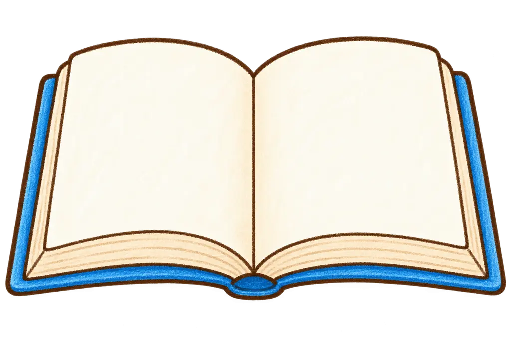 水彩の開いた教科書。学校だより向けフリー素材
