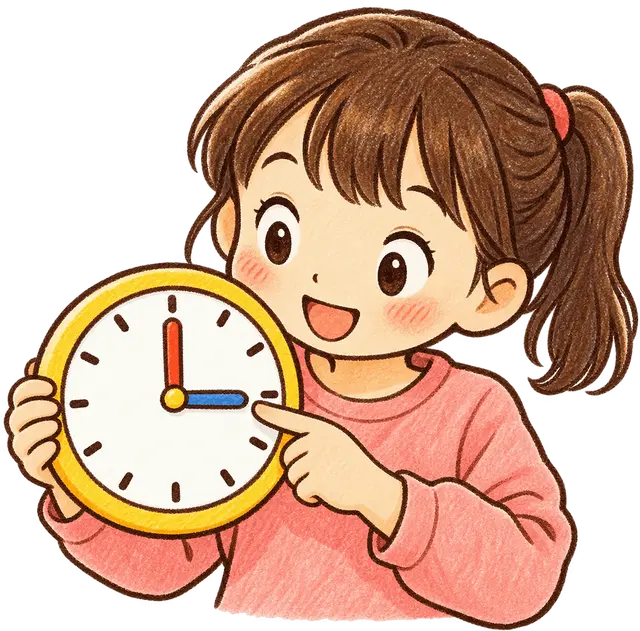 水彩の時計の学習