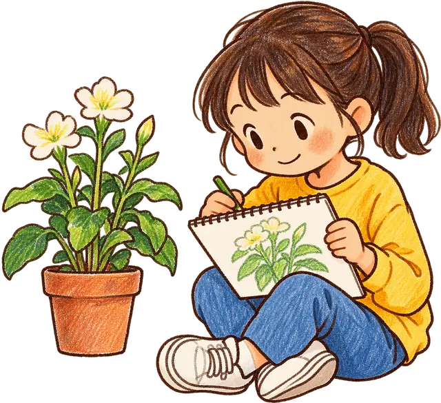 水彩の植物のスケッチ