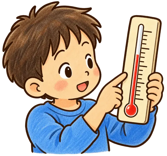 水彩の温度計