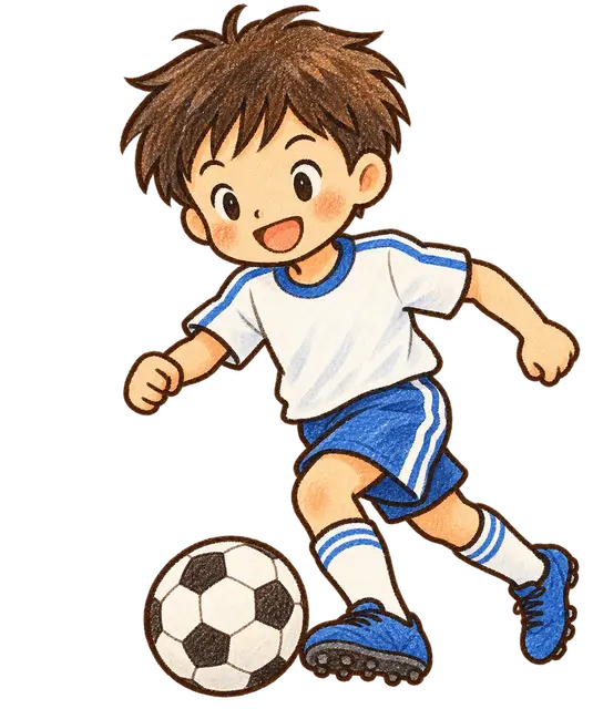 水彩のサッカー